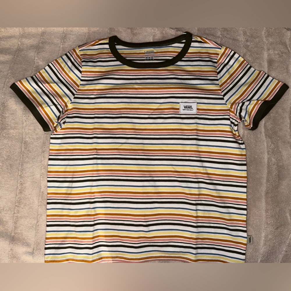 Vans White Striped Pen pals T-shirt